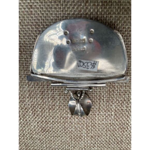 Vintage Native American Zuni Sterling Silver Sunburst Pendant/Brooch – Mother of - Picture 2 of 7